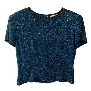 Adrianna Papel Evening Beaded Embellished Top 12